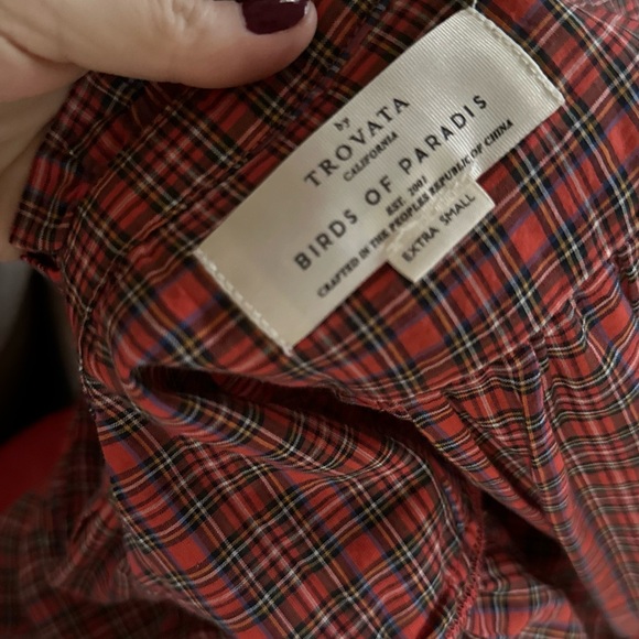 Red Plaid Button-Down Dress - Picture 11 of 11